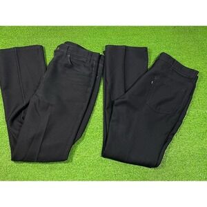 (2) vintage Levi Action slacks 38 x 34 Black 1 USA Made causal western